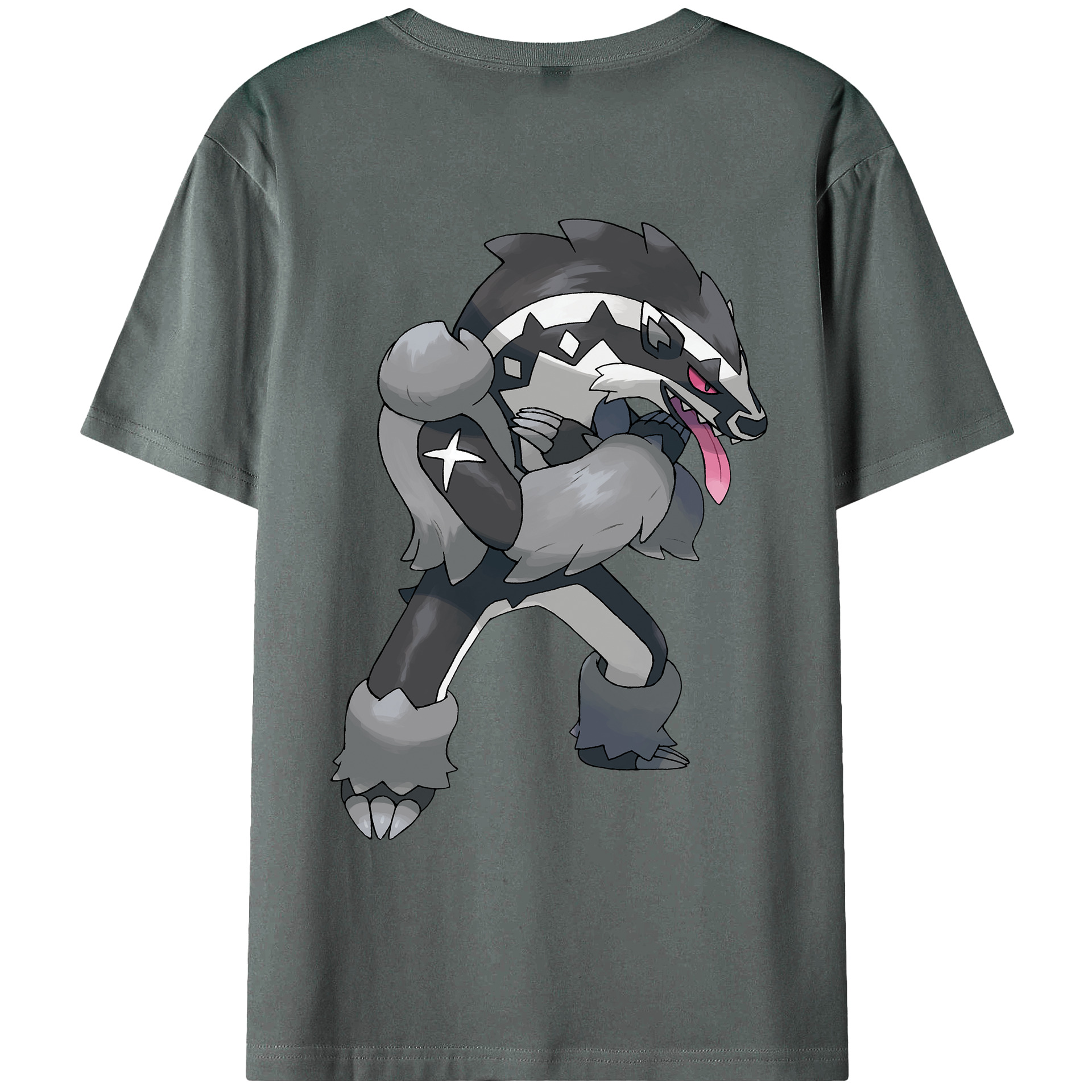 （画像用） ポケットモンスター Pokémon 綿100％ メンズ半袖Tシャツ（バックプリント） 通気性